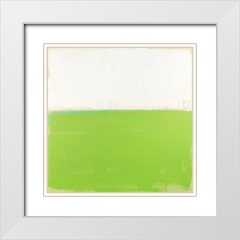 Fresh Green White Modern Wood Framed Art Print with Double Matting by Bishop, Don