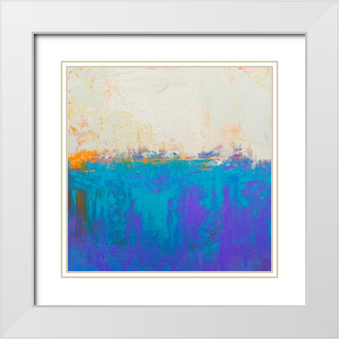 Orange Spark White Modern Wood Framed Art Print with Double Matting by Bishop, Don