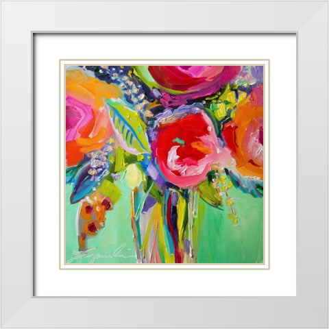 Ode to Summer 1 White Modern Wood Framed Art Print with Double Matting by Brewer, Jacqueline