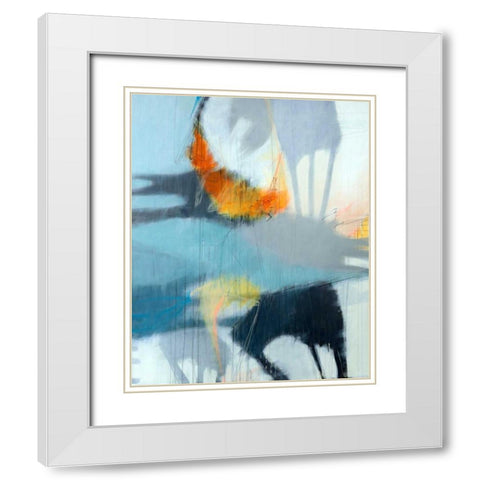 Shadows White Modern Wood Framed Art Print with Double Matting by Brix, Sidsel
