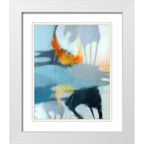Shadows White Modern Wood Framed Art Print with Double Matting by Brix, Sidsel