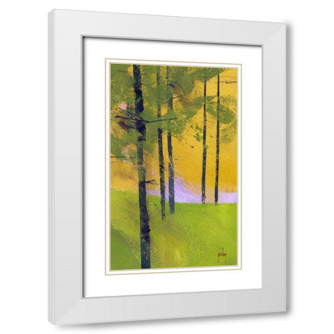 Simple Spruce White Modern Wood Framed Art Print with Double Matting by Bailey, Paul
