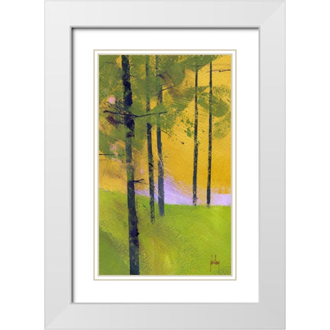 Simple Spruce White Modern Wood Framed Art Print with Double Matting by Bailey, Paul