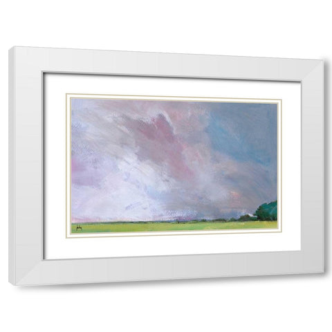 Sky Six Temperance White Modern Wood Framed Art Print with Double Matting by Bailey, Paul