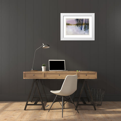 Standing By White Modern Wood Framed Art Print with Double Matting by Bailey, Paul