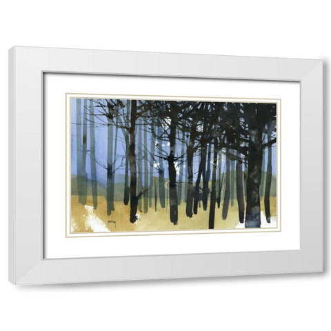 Tangle Knot Wood White Modern Wood Framed Art Print with Double Matting by Bailey, Paul