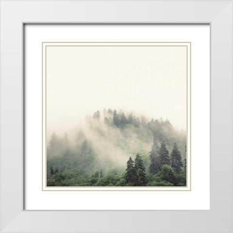Smoky Mountains White Modern Wood Framed Art Print with Double Matting by Bell, Nicholas