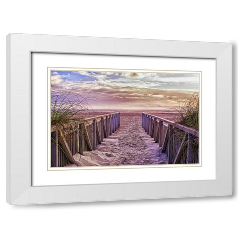 Entry White Modern Wood Framed Art Print with Double Matting by Burdick, Chuck
