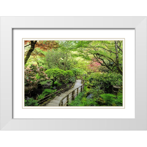 Stairway to Paradise White Modern Wood Framed Art Print with Double Matting by Burdick, Chuck