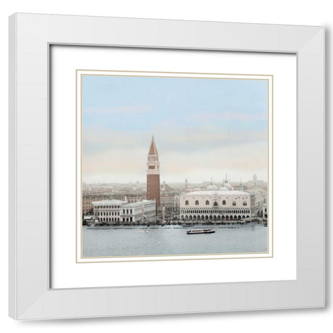 Piazza San Marco Vista White Modern Wood Framed Art Print with Double Matting by Blaustein, Alan