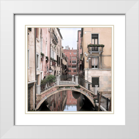 Piccolo Ponte White Modern Wood Framed Art Print with Double Matting by Blaustein, Alan