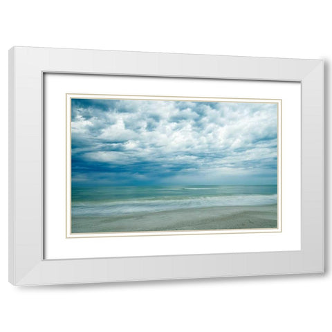 Morning at the Beach White Modern Wood Framed Art Print with Double Matting by Burdick, Chuck
