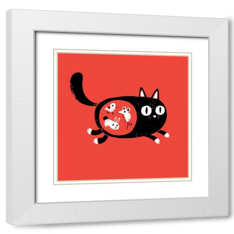 Its Whats Inside that Counts White Modern Wood Framed Art Print with Double Matting by Buxton, Michael