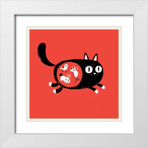 Its Whats Inside that Counts White Modern Wood Framed Art Print with Double Matting by Buxton, Michael