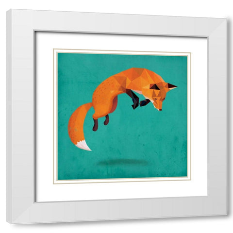 Transition White Modern Wood Framed Art Print with Double Matting by Buxton, Michael