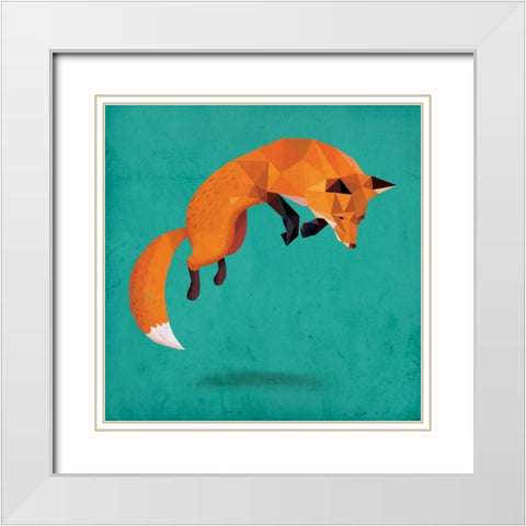 Transition White Modern Wood Framed Art Print with Double Matting by Buxton, Michael