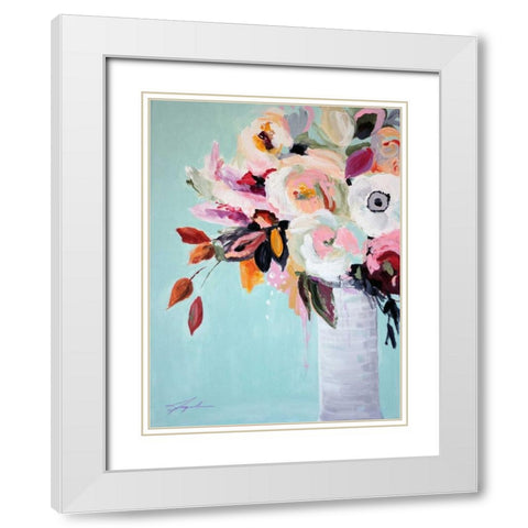 Fall Into Summer White Modern Wood Framed Art Print with Double Matting by Brewer, Jacqueline