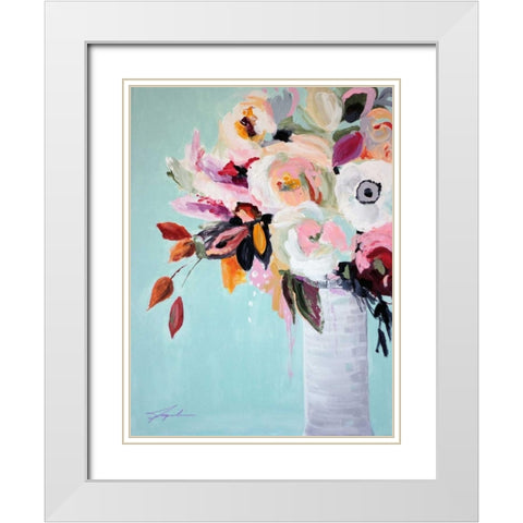 Fall Into Summer White Modern Wood Framed Art Print with Double Matting by Brewer, Jacqueline