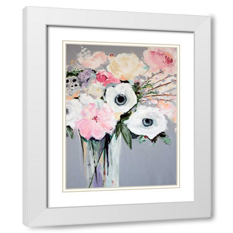 Sweetie Pie White Modern Wood Framed Art Print with Double Matting by Brewer, Jacqueline