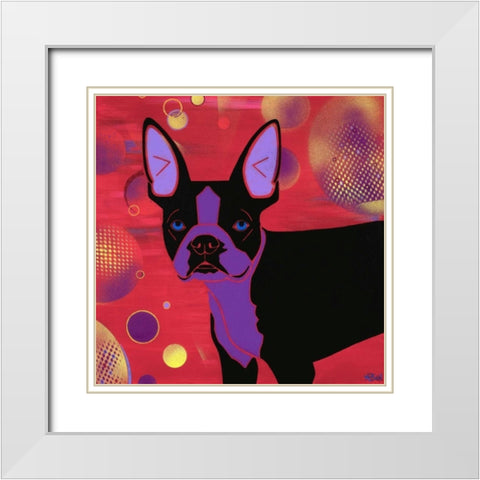 Bubbly Boston White Modern Wood Framed Art Print with Double Matting by Bond, Angela