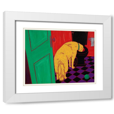 Drinking Problem White Modern Wood Framed Art Print with Double Matting by Bond, Angela