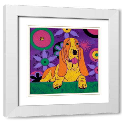 Hush Puppeh White Modern Wood Framed Art Print with Double Matting by Bond, Angela