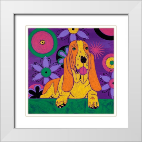 Hush Puppeh White Modern Wood Framed Art Print with Double Matting by Bond, Angela