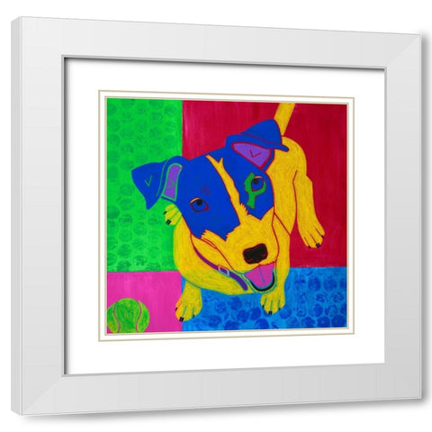 Just Jack White Modern Wood Framed Art Print with Double Matting by Bond, Angela