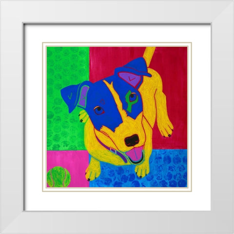 Just Jack White Modern Wood Framed Art Print with Double Matting by Bond, Angela