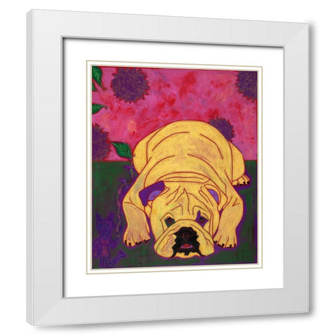 Lounge Lizard White Modern Wood Framed Art Print with Double Matting by Bond, Angela