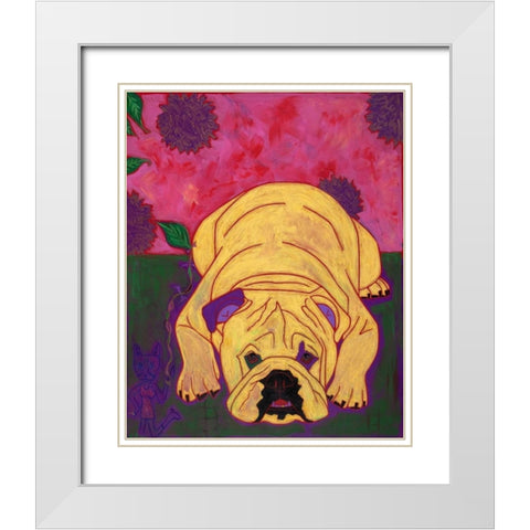 Lounge Lizard White Modern Wood Framed Art Print with Double Matting by Bond, Angela