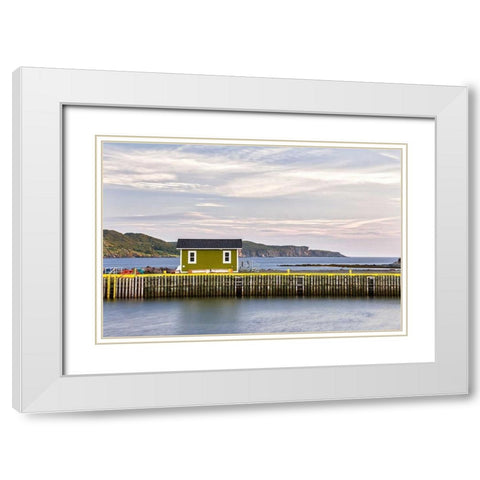 Quiet Morning White Modern Wood Framed Art Print with Double Matting by Burdick, Chuck