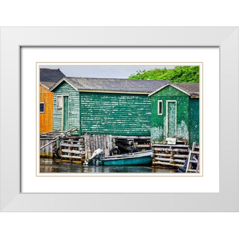 Weathered White Modern Wood Framed Art Print with Double Matting by Burdick, Chuck
