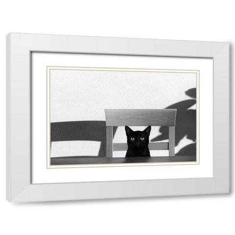 Where Is My Coffee? White Modern Wood Framed Art Print with Double Matting by Bertelli, Jon