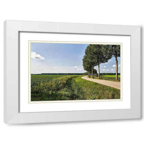 The Road Ahead White Modern Wood Framed Art Print with Double Matting by Burdick, Chuck