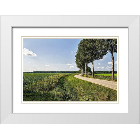 The Road Ahead White Modern Wood Framed Art Print with Double Matting by Burdick, Chuck