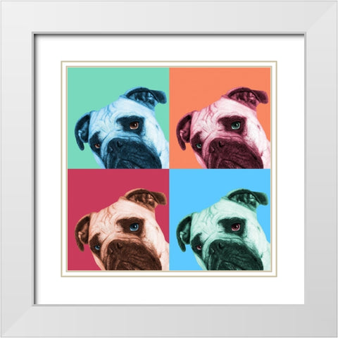 Que Pasa Pop White Modern Wood Framed Art Print with Double Matting by Bertelli, Jon