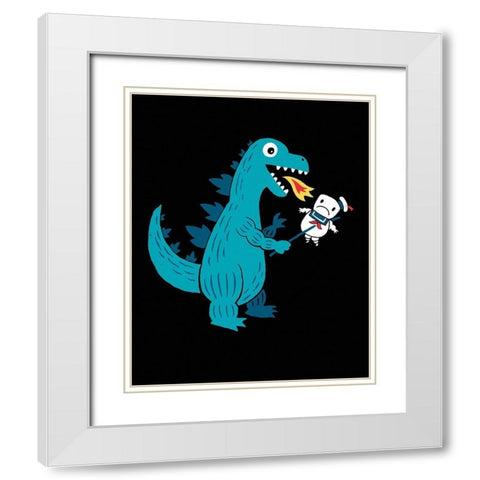 Everyone Loves Marshmallows White Modern Wood Framed Art Print with Double Matting by Buxton, Michael