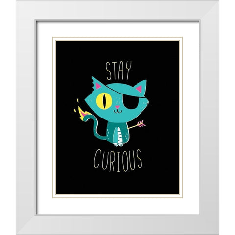 Stay Curious White Modern Wood Framed Art Print with Double Matting by Buxton, Michael