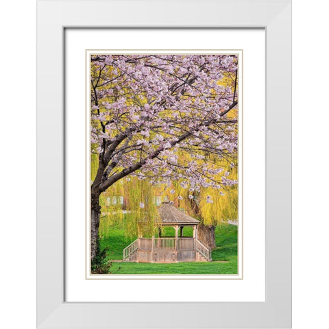 Quiet Retreat White Modern Wood Framed Art Print with Double Matting by Burdick, Chuck