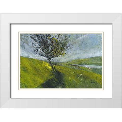 Cambrian Hawthorne White Modern Wood Framed Art Print with Double Matting by Bailey, Paul