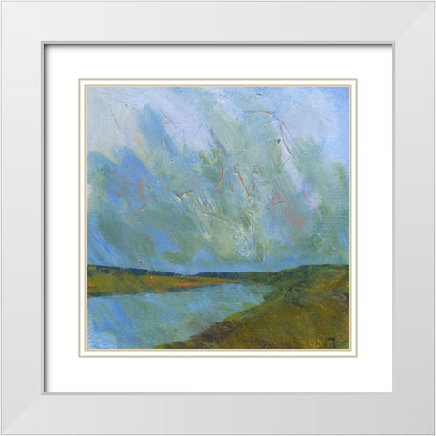Claerwen Reflections White Modern Wood Framed Art Print with Double Matting by Bailey, Paul