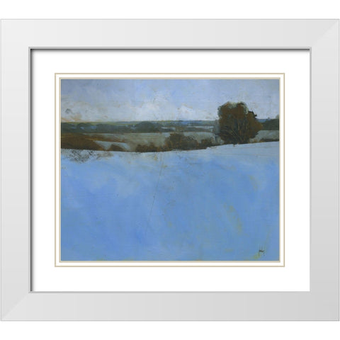 First of Winter White Modern Wood Framed Art Print with Double Matting by Bailey, Paul