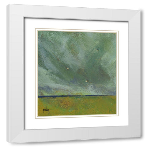 Midland Emptiness White Modern Wood Framed Art Print with Double Matting by Bailey, Paul