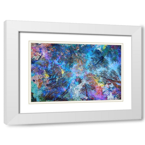 Dreaming up to the Trees White Modern Wood Framed Art Print with Double Matting by Broom, Michael