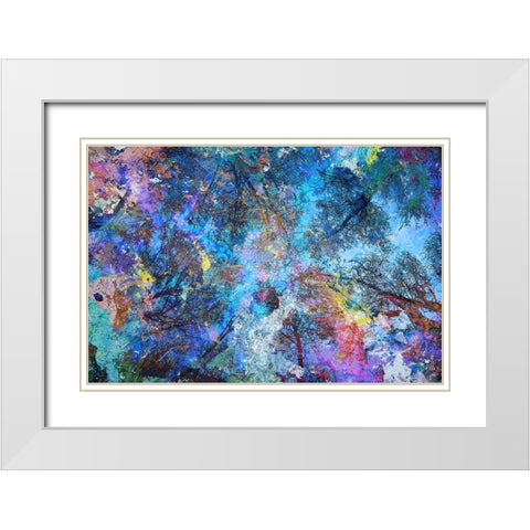 Dreaming up to the Trees White Modern Wood Framed Art Print with Double Matting by Broom, Michael
