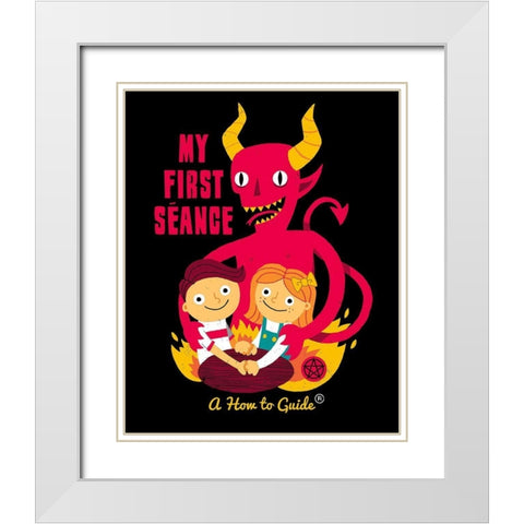 My First Seance White Modern Wood Framed Art Print with Double Matting by Buxton, Michael