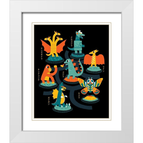 Tokyo Zoo White Modern Wood Framed Art Print with Double Matting by Buxton, Michael