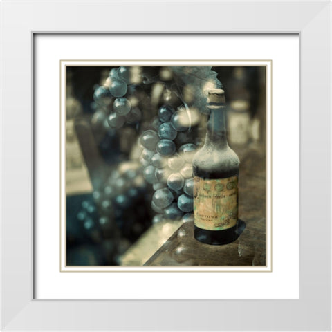 Tuscan Caffe #1 White Modern Wood Framed Art Print with Double Matting by Blaustein, Alan