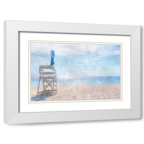 Off Duty White Modern Wood Framed Art Print with Double Matting by Bay, Noah